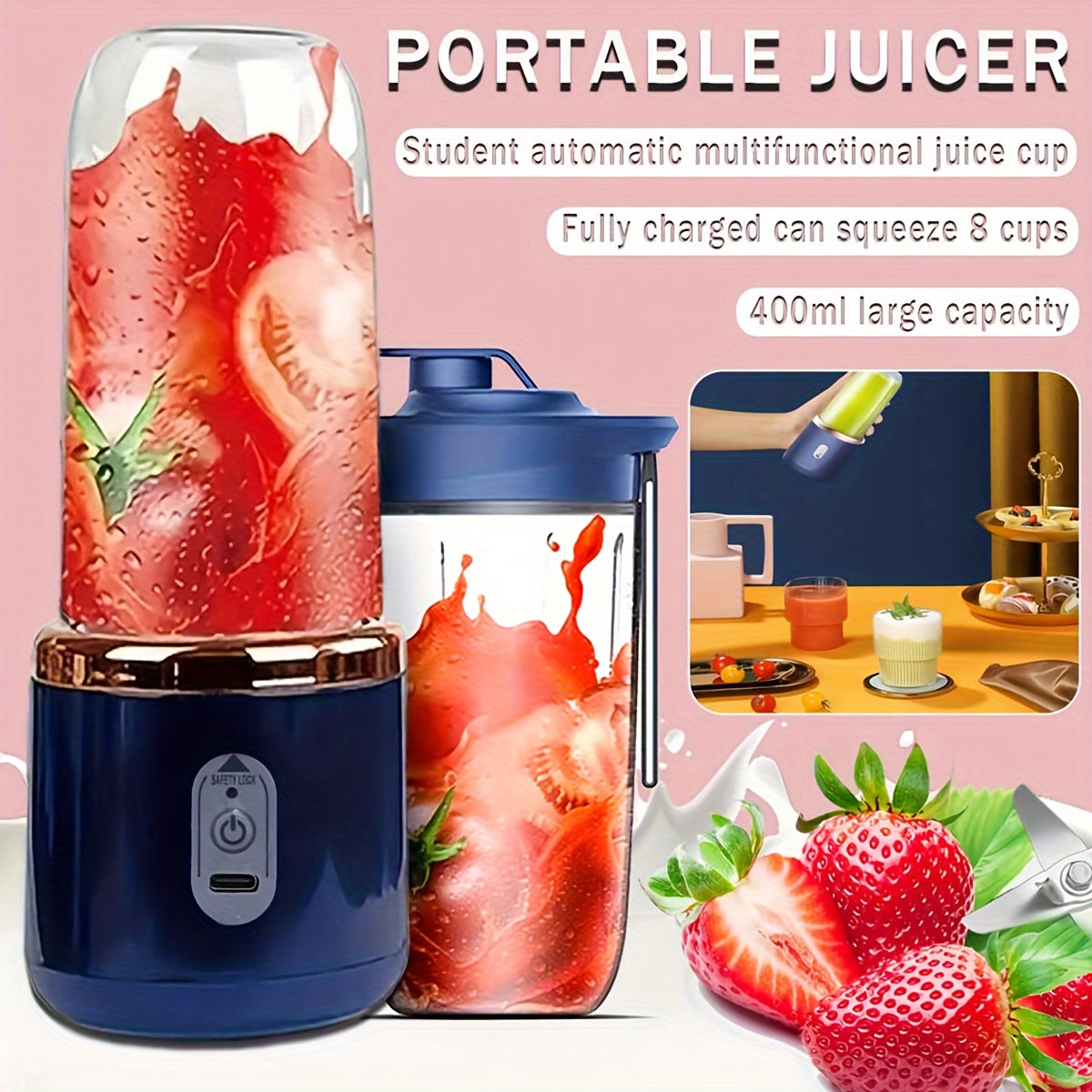 Portable Electric Juicer Blender Cup