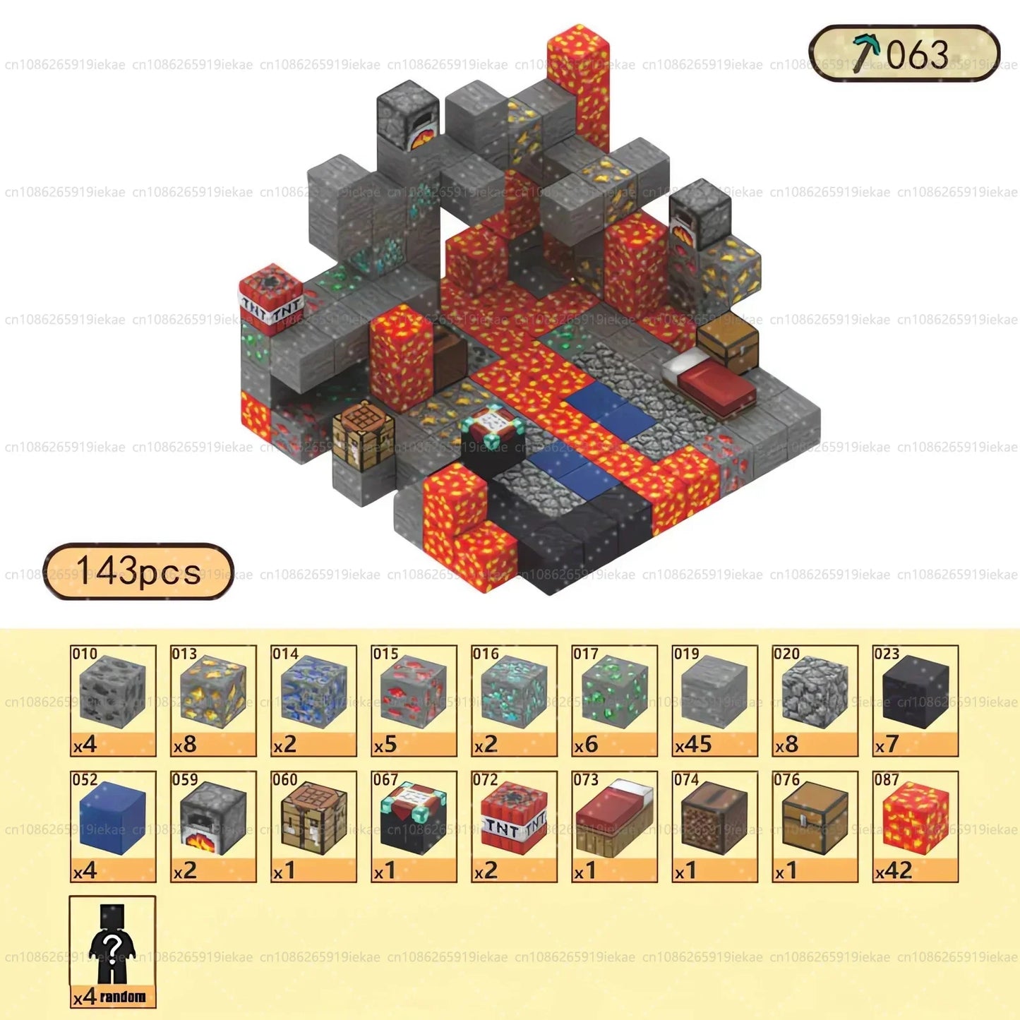 Magnetic Building Block Mine World