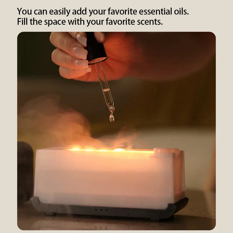 Simulation Flame Aromatherapy Humidifier