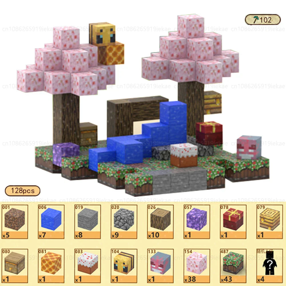 Magnetic Building Block Mine World