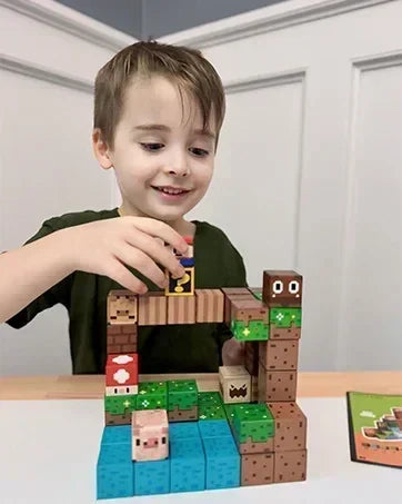 Magnetic Building Block Mine World