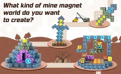 Magnetic Building Block Mine World