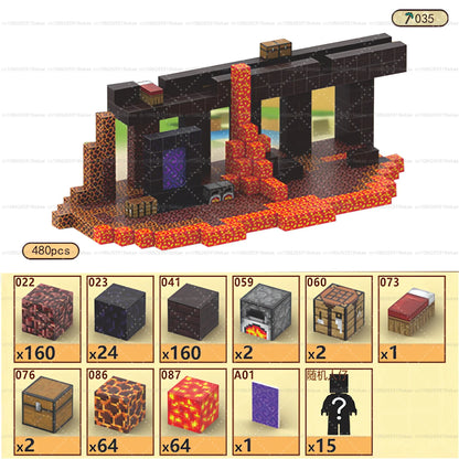 Magnetic Building Block Mine World