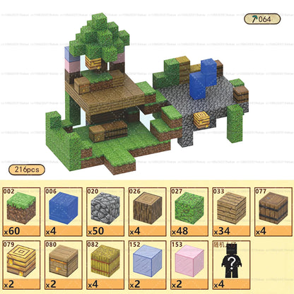 Magnetic Building Block Mine World