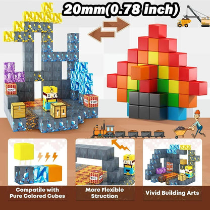 Magnetic Building Block Mine World