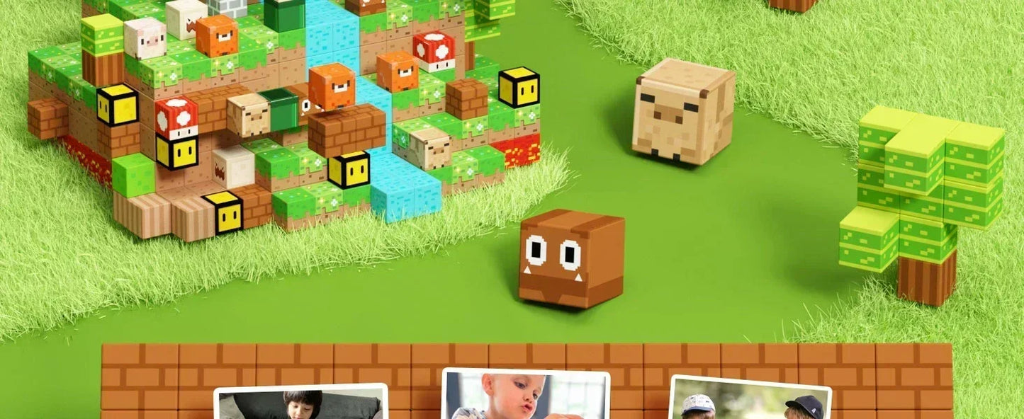Magnetic Building Block Mine World
