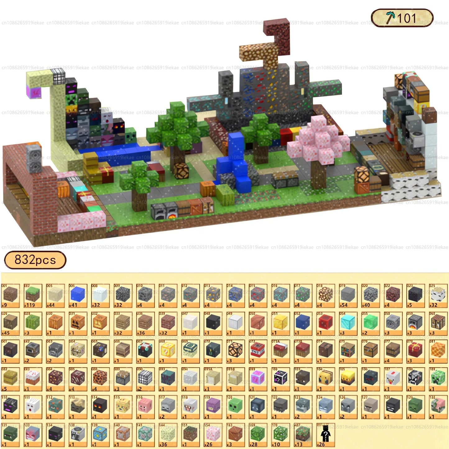 Magnetic Building Block Mine World