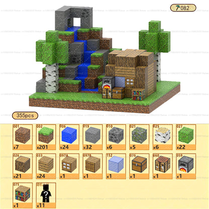 Magnetic Building Block Mine World