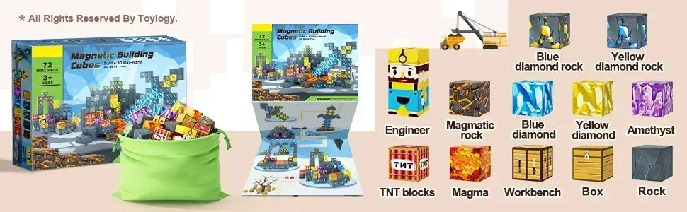 Magnetic Building Block Mine World