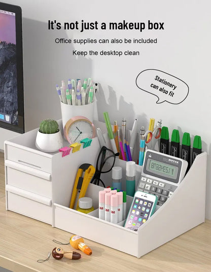 White Drawer Makeup Storage Box