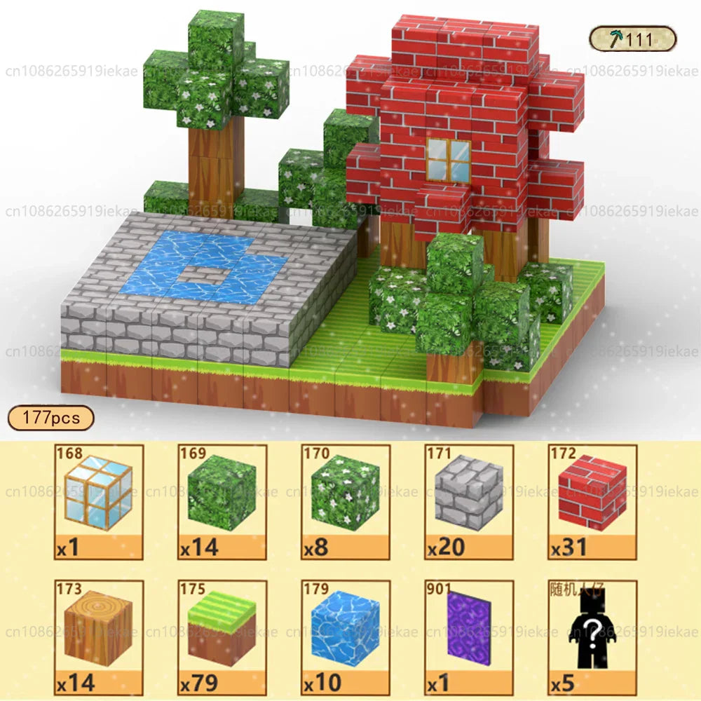 Magnetic Building Block Mine World