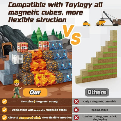 Magnetic Building Block Mine World