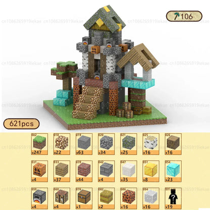 Magnetic Building Block Mine World