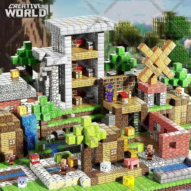 Magnetic Building Block Mine World
